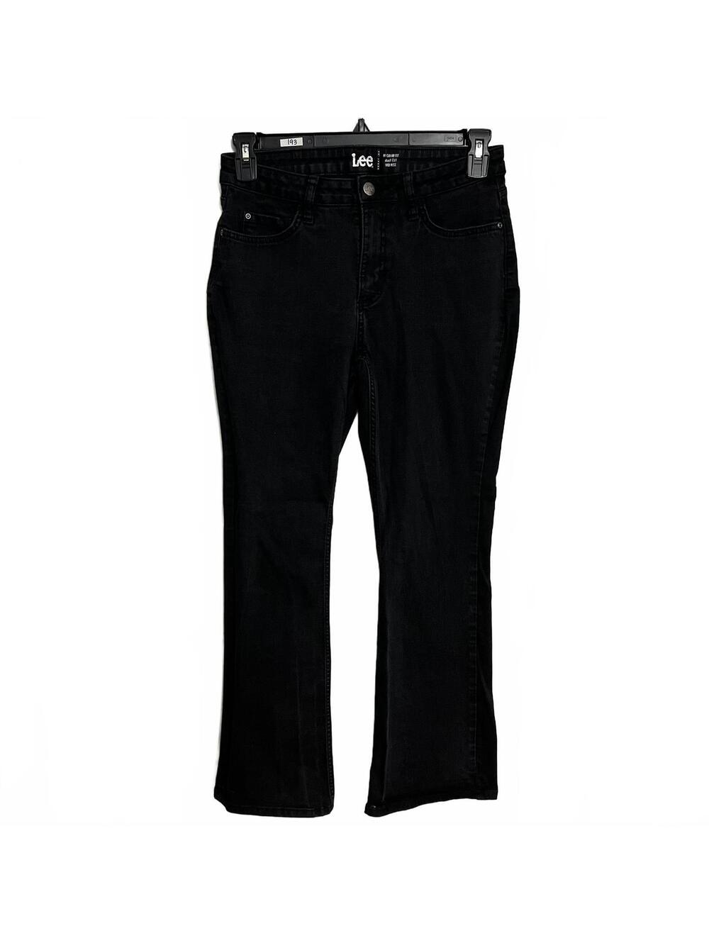 Lee Women’s Black Bootcut Jeans Size 10 Regular Fit Mid Rise